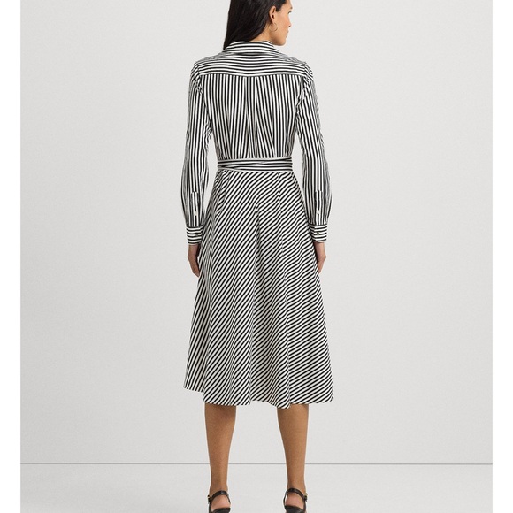NWT Ralph Lauren Striped Surplice Crepe Midi Dress $185 - Picture 2 of 9